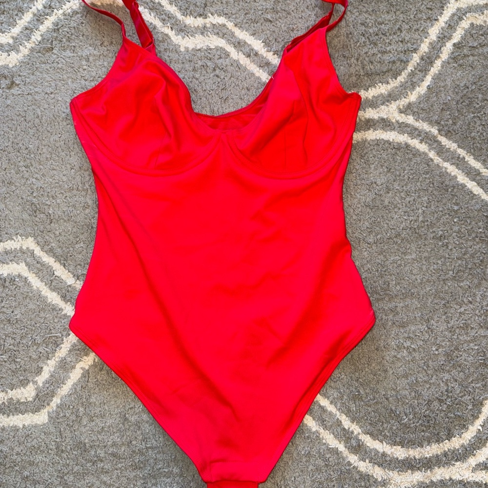 Vibrant Red Women's Bodysuit